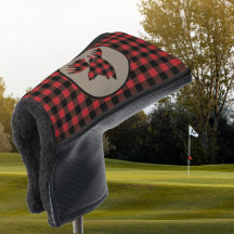 Red Black Buffalo Karierte Elch Putter Cover