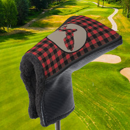 Red Black Buffalo Karierte Hirschkopfabdeckung Golf Headcover
