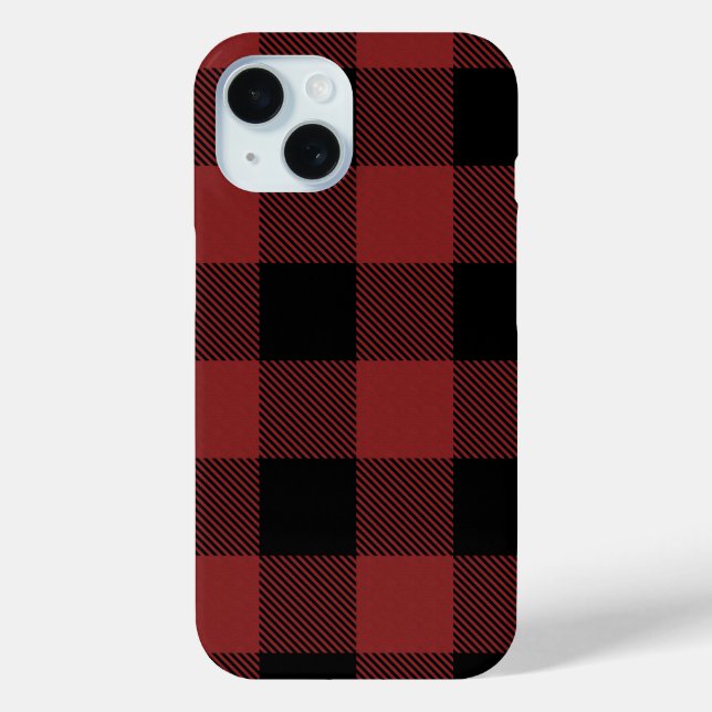 Red Black Buffalo Karo Kariert Case-Mate iPhone Hülle (Rückseite)