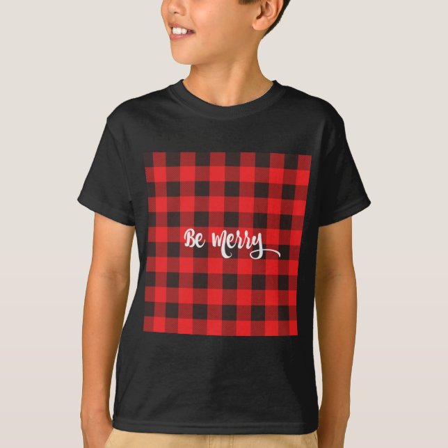 Red & Black Buffalo Karo Kariert SEIN MERRY T-Shirt (Vorderseite)