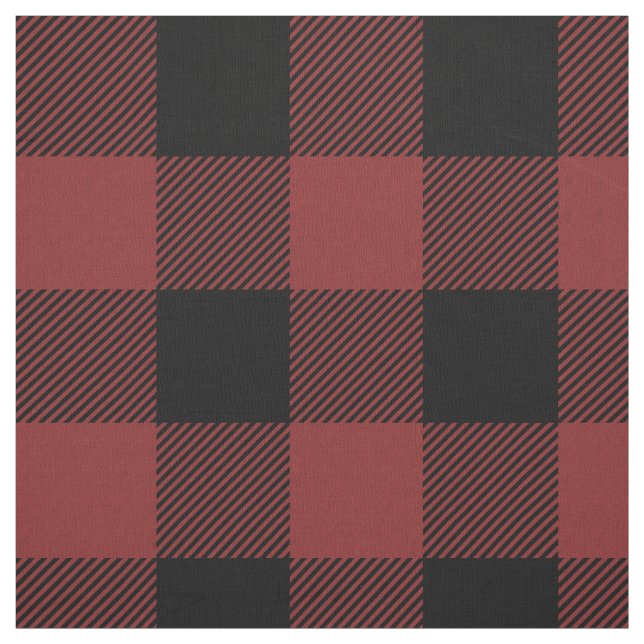 Red Black Buffalo Karo Kariert Stoff (Muster)