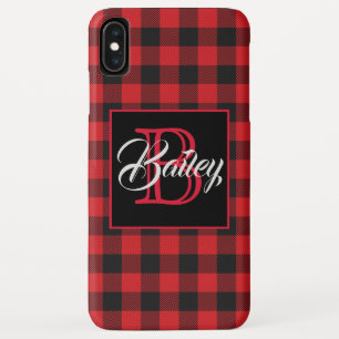 Red & Black Buffalo Karo Personalisiert iPhone Cas Case-Mate iPhone Hülle