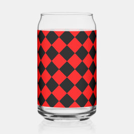 Red Black Checker Diamond Pattern Dosenglas