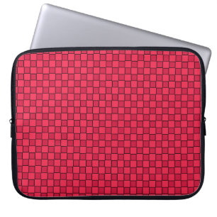 Red Black Checkerboard Laptopschutzhülle