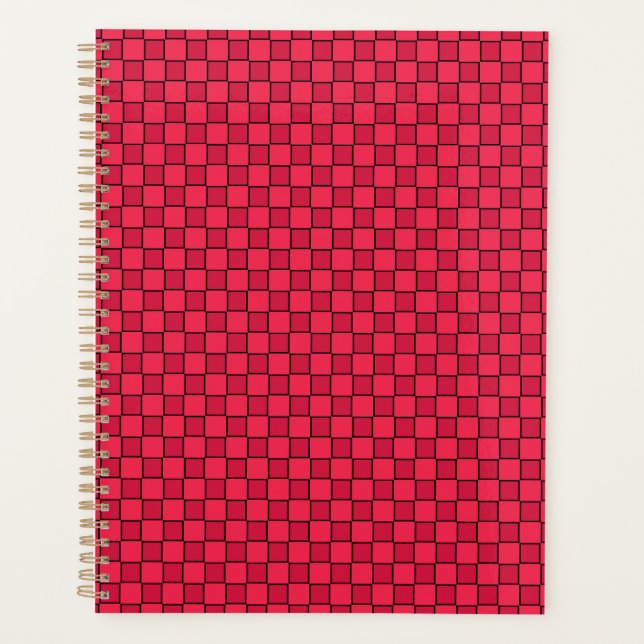 Red Black Checkerboard Planer (Vorderseite)