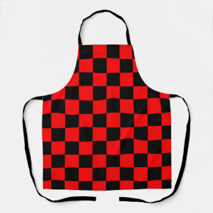 Red Black Checkered Karo Pattern Schürze