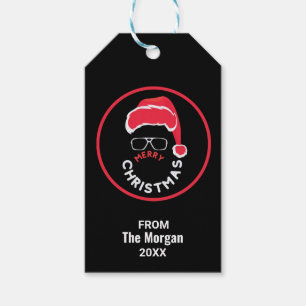 Red Black Christmas Holiday Party Geschenkanhänger