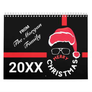 Red Black Christmas Holiday Party Kalender