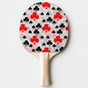Red Black Clover Club Abstraktes Muster Tischtennis Schläger