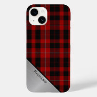 Red & Black Cunningham Kariert & Aluminium Look
