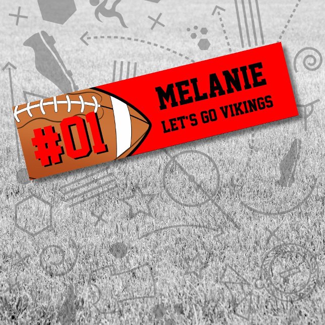 Red Black Football Team Autoaufkleber (Von Creator hochgeladen)