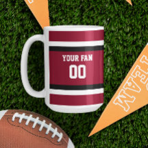 Red & Black Football Team Personalisiert