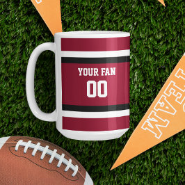 Red & Black Football Team Personalisiert Tasse