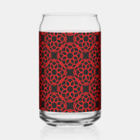 Red Black Geometric Seamless Pattern
