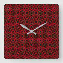 Red Black Geometric Seamless Pattern