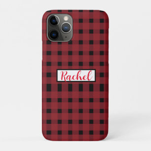 Red Black Gingham Personalisiert Case-Mate iPhone Hülle