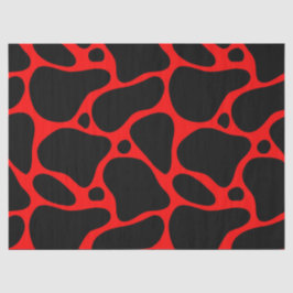 Red & Black Giraffe Muster Seidenpapier