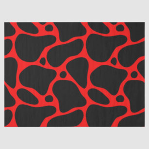 Red & Black Giraffe Muster Seidenpapier