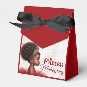 Red Black Gold African Princess Royal Baby Dusche Geschenkschachtel