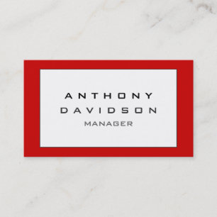 Red Black Gray Border Pattern Business Card Visitenkarte