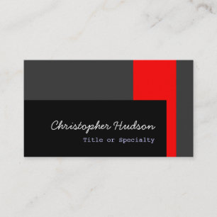 Red Black Gray Consultant Business Card Visitenkarte