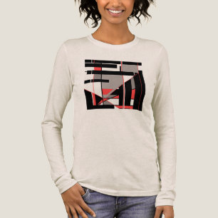 Red Black Gray Geometric MCM-artiges Design Tri-Blend Shirt