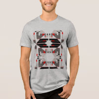 Red Black Gray Symmetrie Südwest Art inspiriert