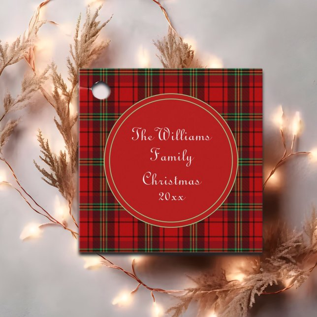 Red Black Green - Cosy Plaid Geschenkanhänger (Von Creator hochgeladen)