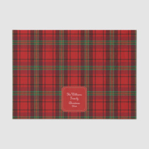Red Black Green Cosy Plaid Seidenpapier