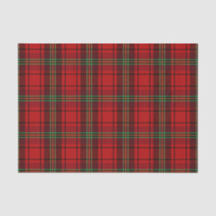Red Black Green Cosy Plaid Seidenpapier
