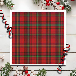 Red Black Green Cosy Plaid Serviette