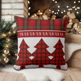 Red Black Green Cosy Tartan Kissen