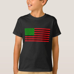 Red Black Green Pan African American Flag - Junete T-Shirt