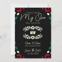 Red Black Green Tribal African Save the Date