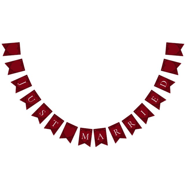 Red Black Heart Wedding Gothic Wimpelkette (Alle)
