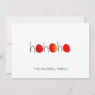 Red & Black Ho Ho Ho Hand bemalt Weihnachten