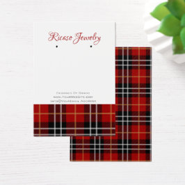 Red Black Kariert Tartan Earring Background