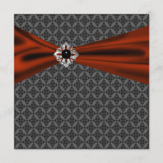 Red Black Krawatte Party Elegante Schwarze Party E Einladung
