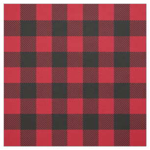 Red Black Lumberjack Buffalo Kariertes Muster Fabr Stoff