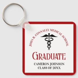 Red Black Medical School Graduate Keepake Schlüsselanhänger