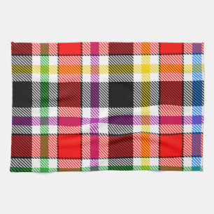 Red Black Multicolor Flannel Kariertes Tartan-Desi Geschirrtuch