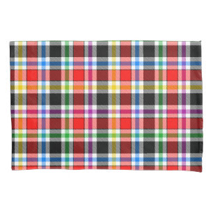 Red Black Multicolor Flannel Kariertes Tartan-Desi Kissenbezug