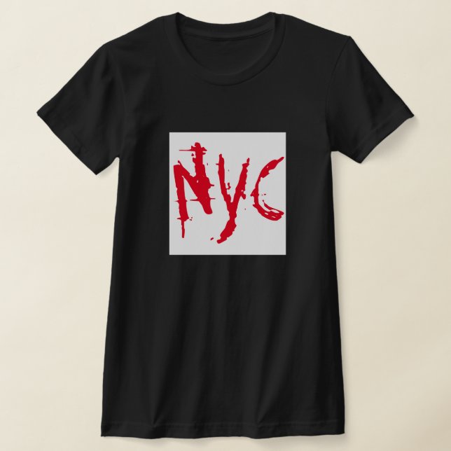 Red Black New York City Shirt, NYC USA City Shirts (Ablage )