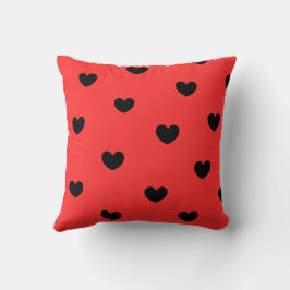 Red Black Niedlich Cosy Moderne Romantische Herzli Kissen