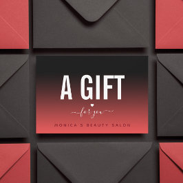 Red Black Ombre Herz Romantic Modern & Elegant