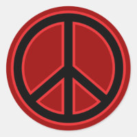 Red & Black Peace Symbol