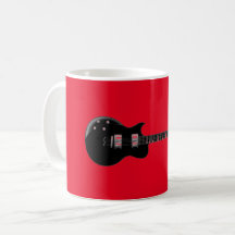 Red Black Pop Art Electric Gitarre