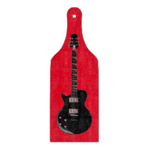 Red Black Pop Art Electric Gitarre Schneidebrett