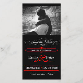 Red & Black Poster Style Save the Date