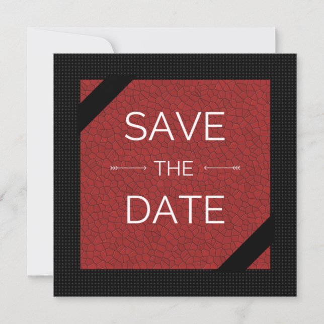 Red Black Save the Date (Vorderseite)